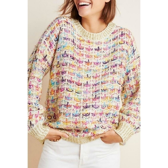 SIMPLY COUTURE Lurex Mix Cable Knit Crew Sweater - Picture 1 of 11